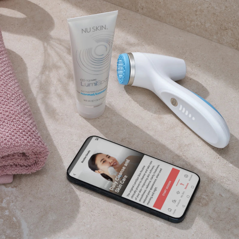 Nu Skin ageLOC LumiSpa iO Cleansing Kit Blau